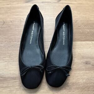 NEW Stuart Weitzman Arabella Mesh Ballet Bow Flats